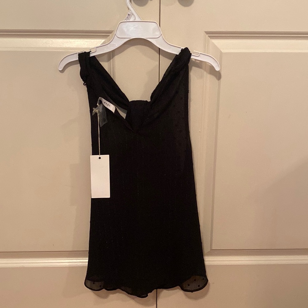 Black dressy top tags on never worn !